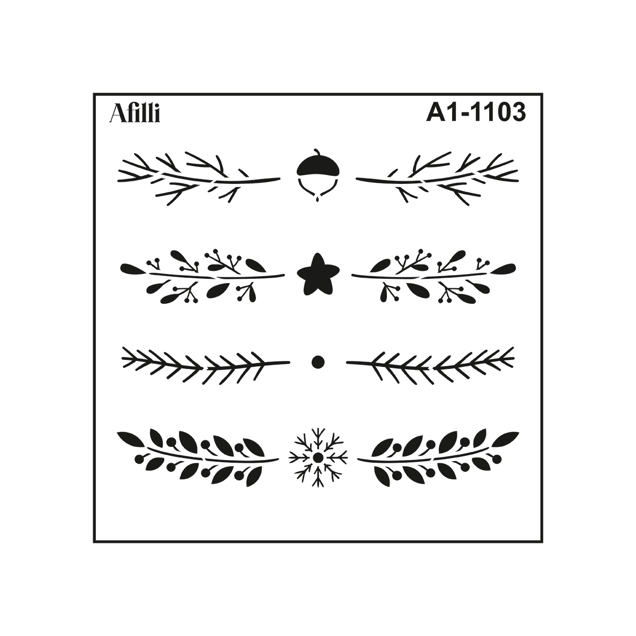 Afilli Stencil A1-1103 Kış Bahçesi Hero