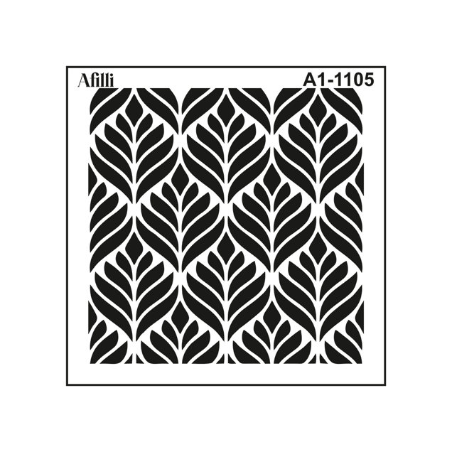 Afilli Stencil A1-1105 Diş Budak Yaprağı Hero