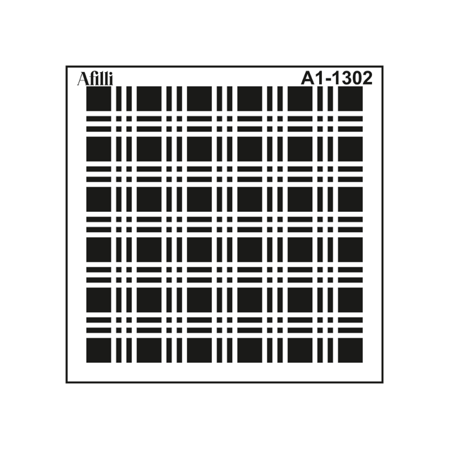 Afilli Stencil A1-1302 Ekose Hero