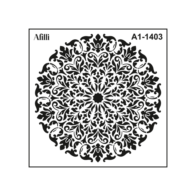 Afilli Stencil A1-1403 Mandala-3 Hero