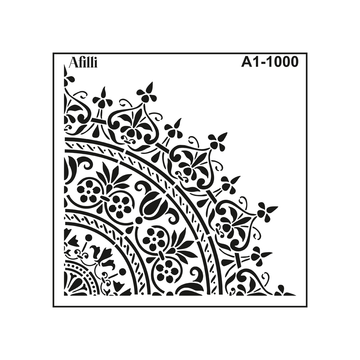 Afilli Stencil A1-1000 Damask-1 Thumb 1