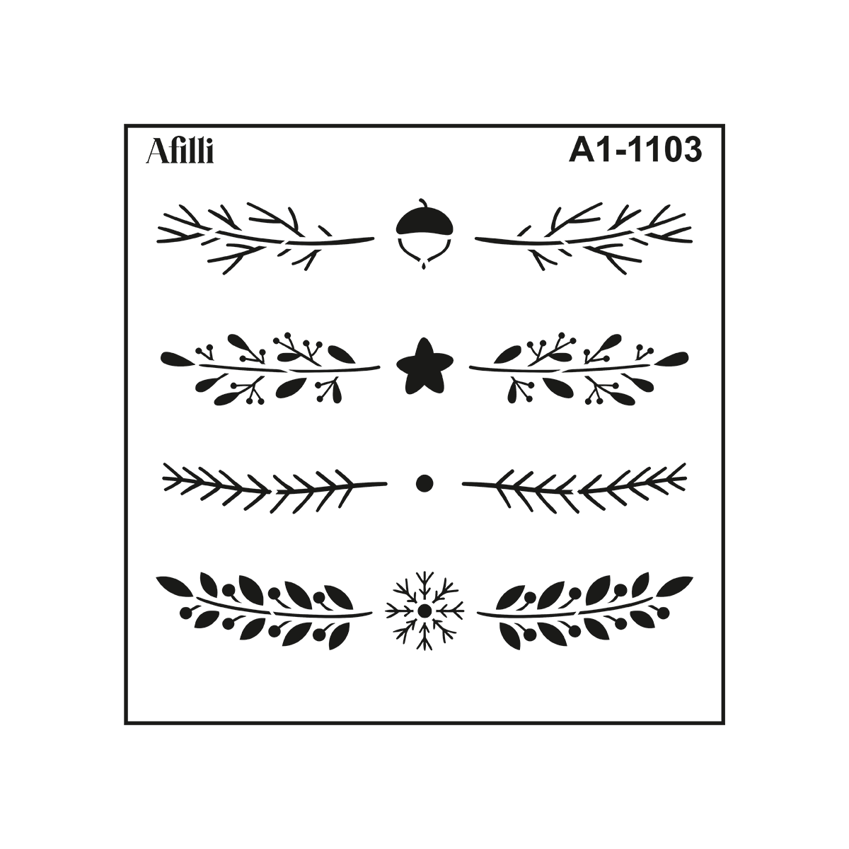 Afilli Stencil A1-1103 Kış Bahçesi Hero