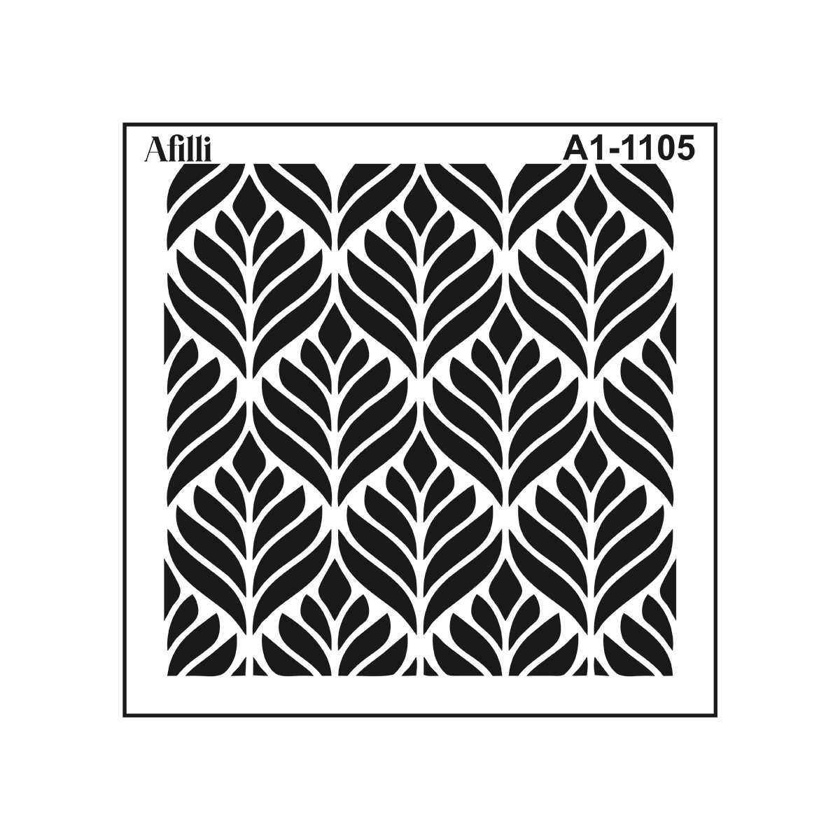 Afilli Stencil A1-1105 Diş Budak Yaprağı Thumb 1