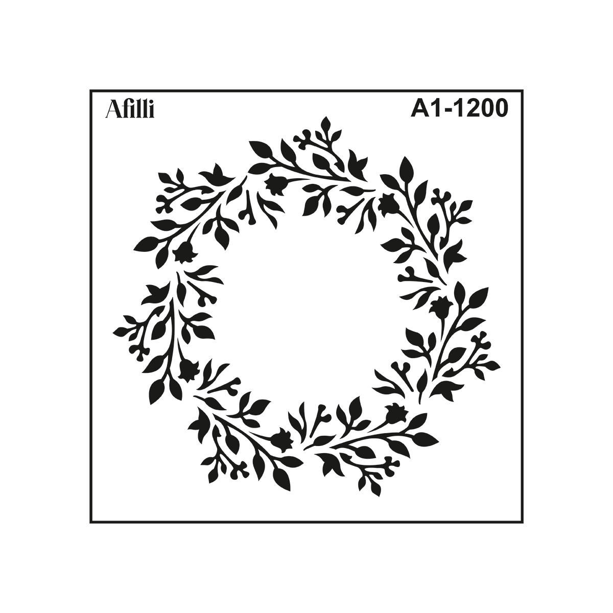 Afilli Stencil A1-1200 Çiçekli Taç Hero