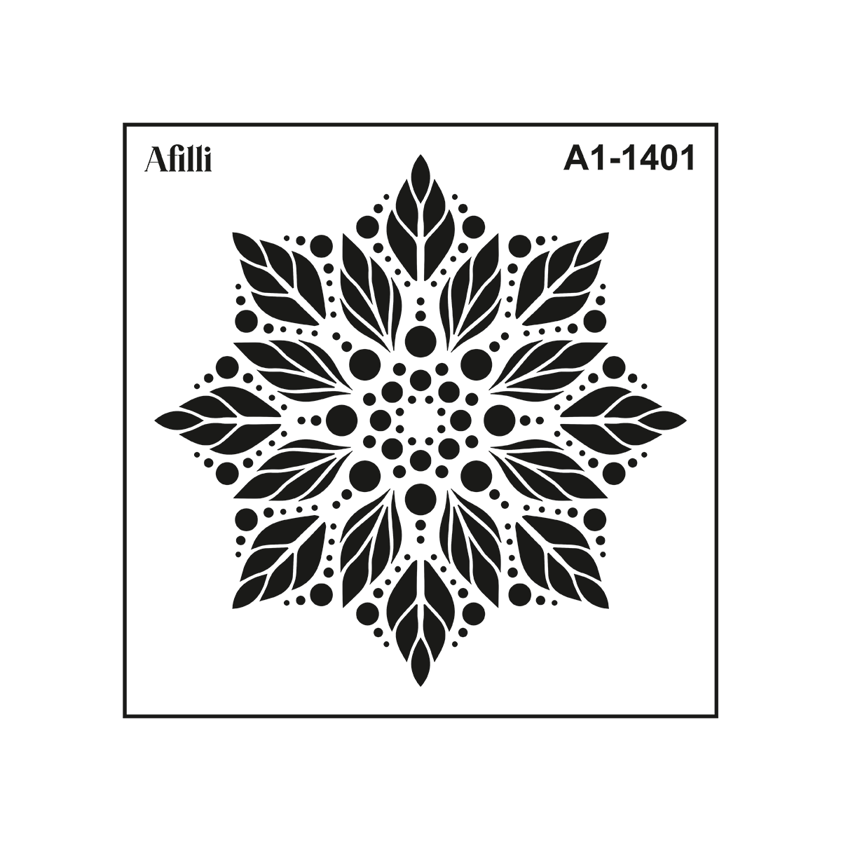 Afilli Stencil A1-1401 Mandala-1 Hero