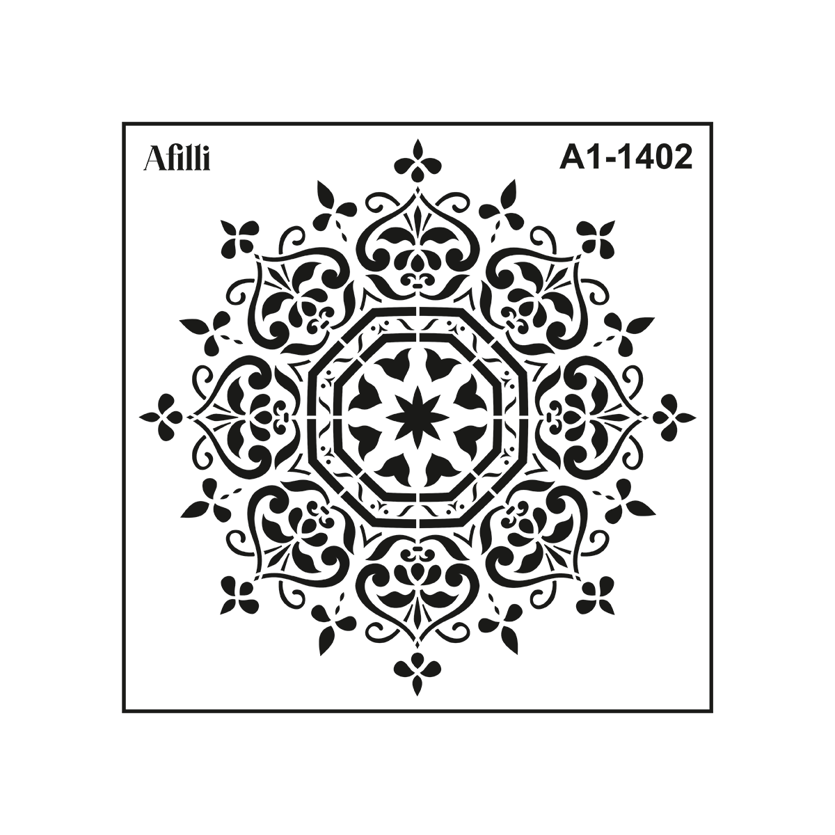Afilli Stencil A1-1402 Mandala-2 Thumb 1