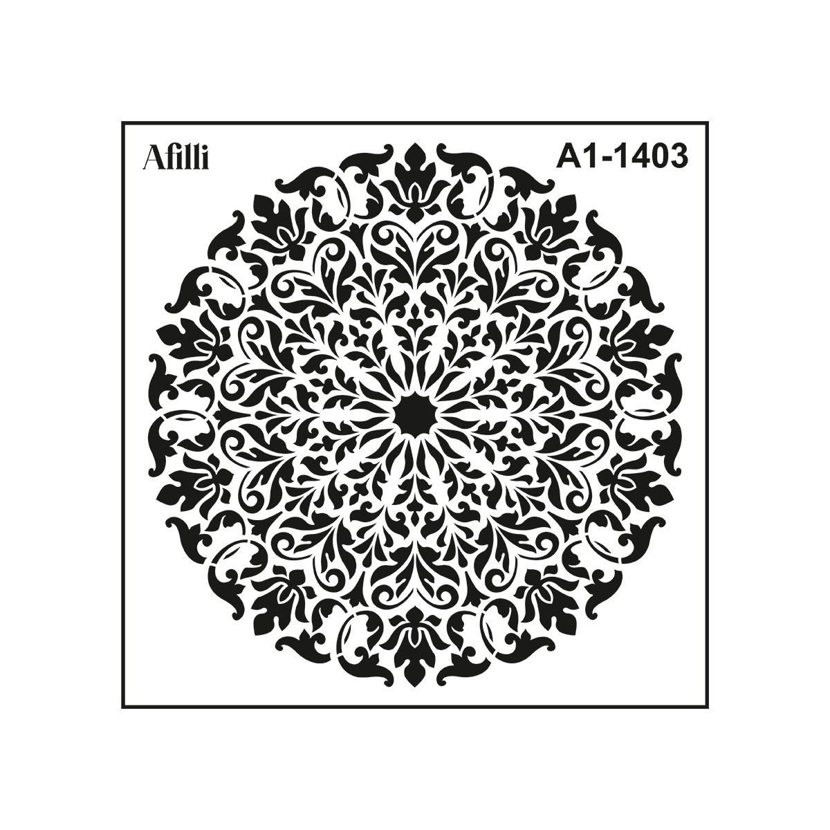 Afilli Stencil A1-1403 Mandala-3 Hero