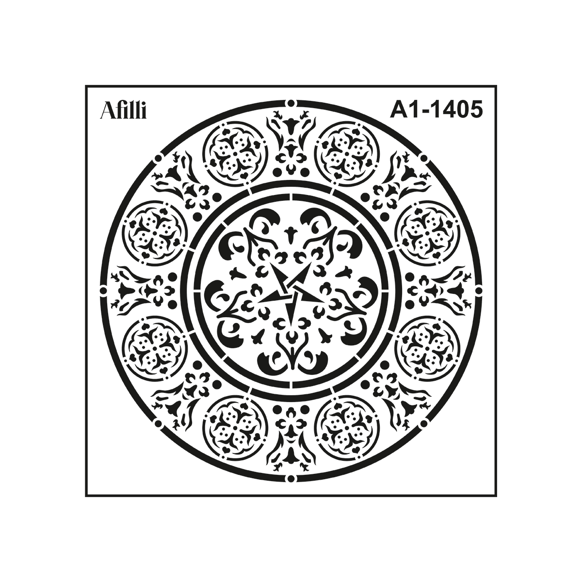 Afilli Stencil A1-1405  Mandala-5 Hero