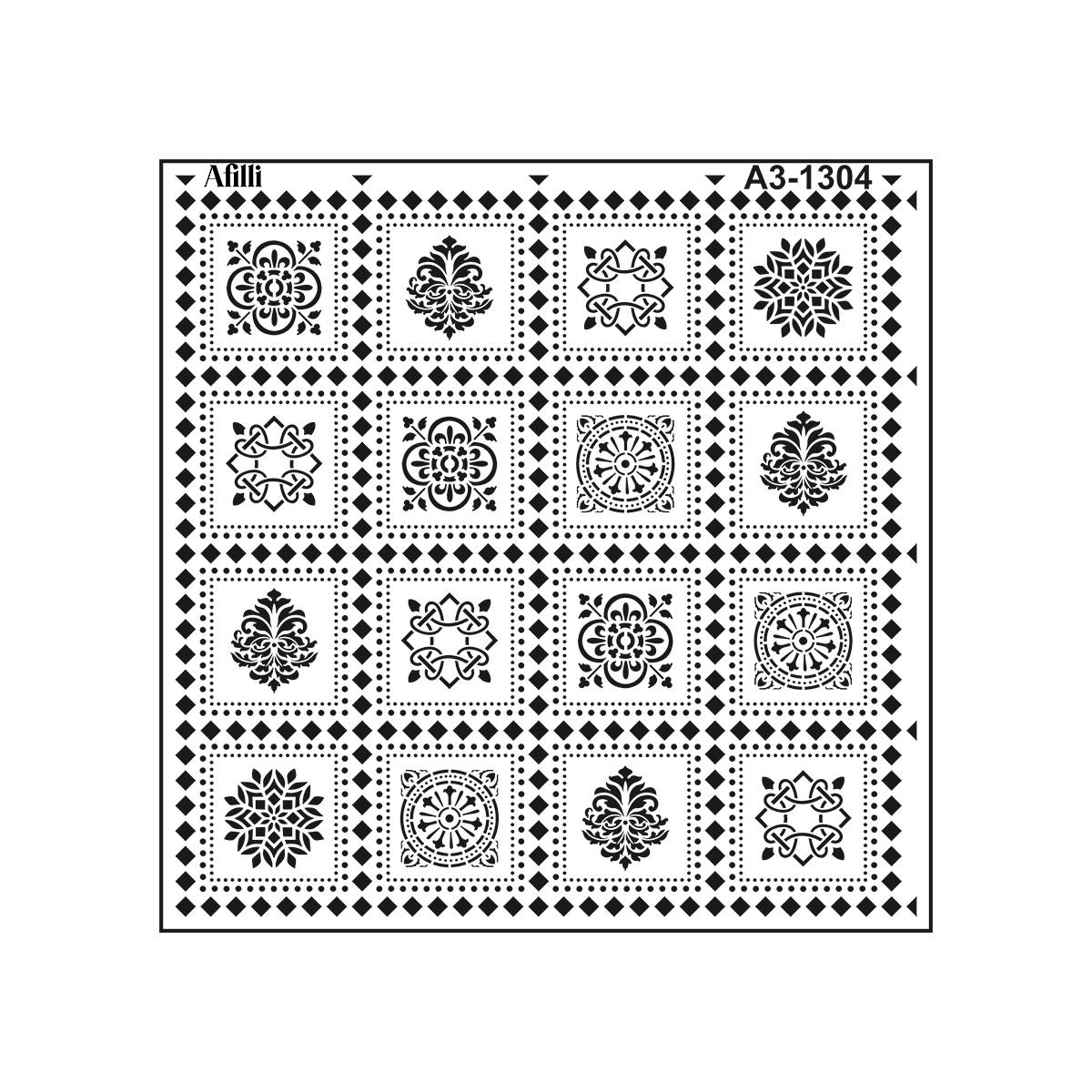 Afilli Stencil A3-1304 Otantik Hero