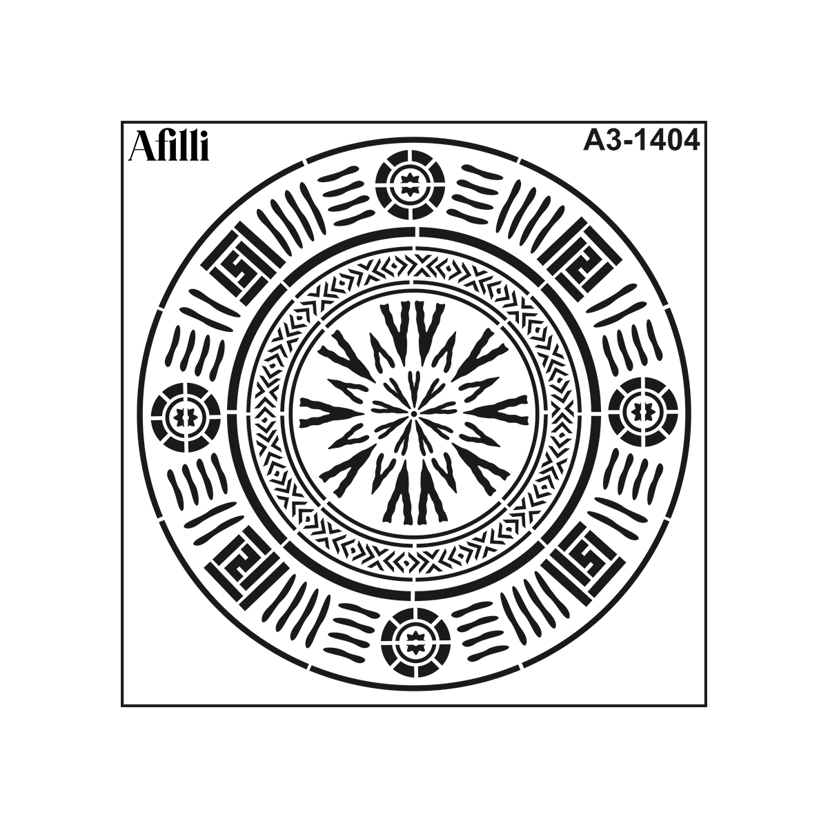 Afilli Stencil 1404 Mandala-4 Thumb 1